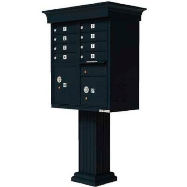 Florence Mfg Co Vital Cluster Box Unit w/Vogue Classic Accessories, 8 Unit & 2 Parcel Lockers, Black 1570-8VBK